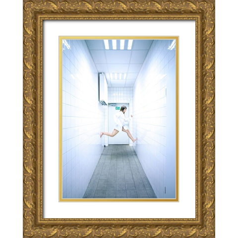Fallow The Sign Gold Ornate Wood Framed Art Print with Double Matting by Allmaier, Michael