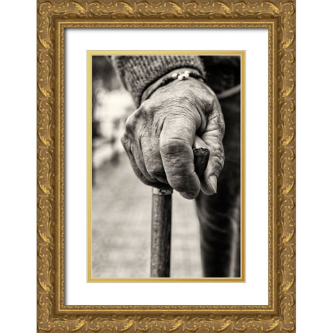Soledad Gold Ornate Wood Framed Art Print with Double Matting by Cesar Bioque, Sergio