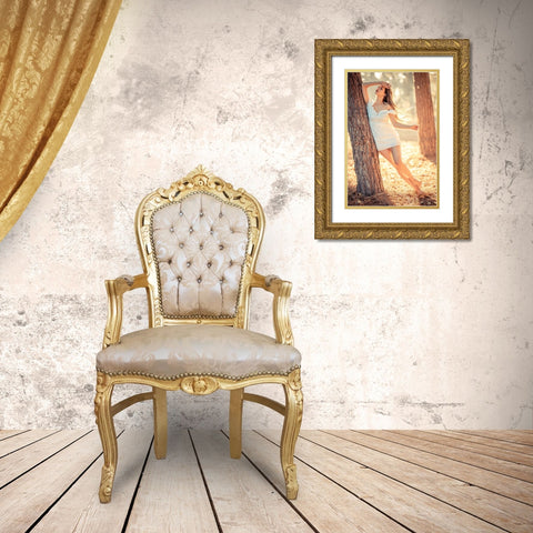 In Her Mind Gold Ornate Wood Framed Art Print with Double Matting by Nahoum, Avi
