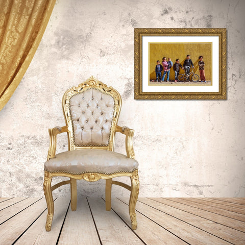 Class Photo Gold Ornate Wood Framed Art Print with Double Matting by Hershkovitz, Avital
