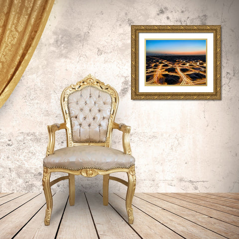 Man Against Nature Gold Ornate Wood Framed Art Print with Double Matting by Arabzadeh, Abbas