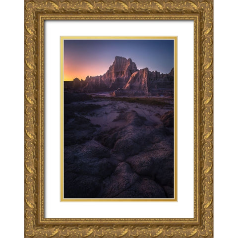 Under The Twilight Gold Ornate Wood Framed Art Print with Double Matting by P., Ruiqing