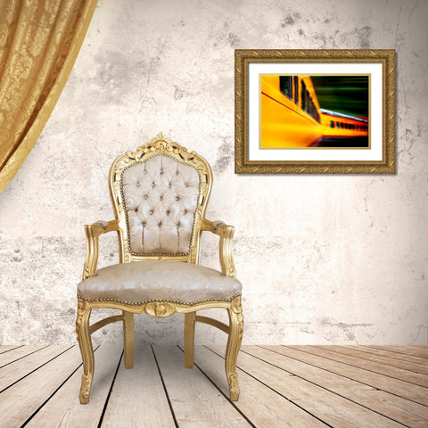 Union Pacific Gold Ornate Wood Framed Art Print with Double Matting by Strelok