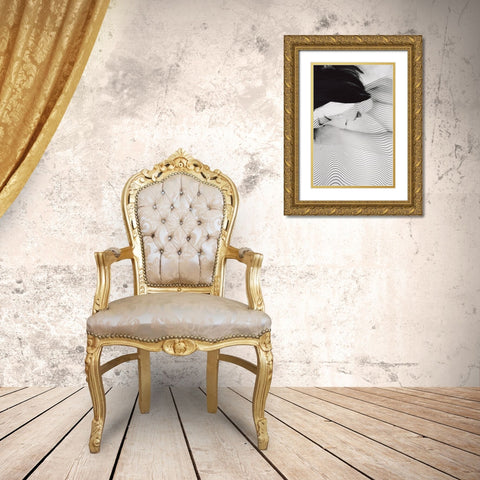 Selfportrait Gold Ornate Wood Framed Art Print with Double Matting by Midoriselfphoto