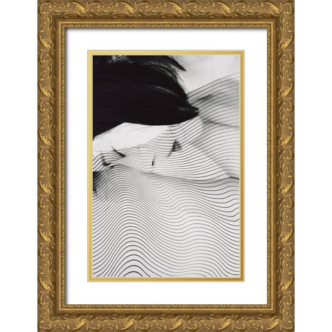 Selfportrait Gold Ornate Wood Framed Art Print with Double Matting by Midoriselfphoto