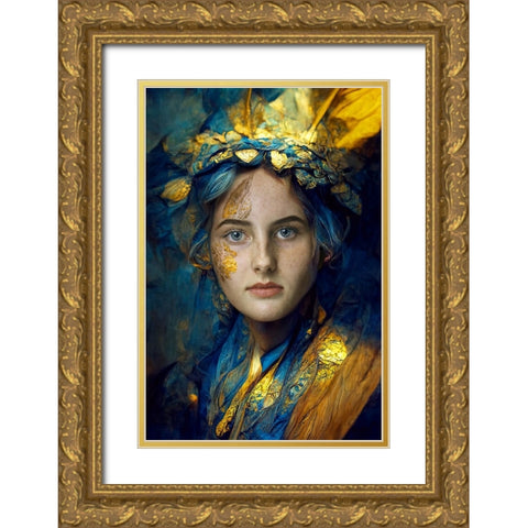 Bluemagic Gold Ornate Wood Framed Art Print with Double Matting by Egger, Marcel