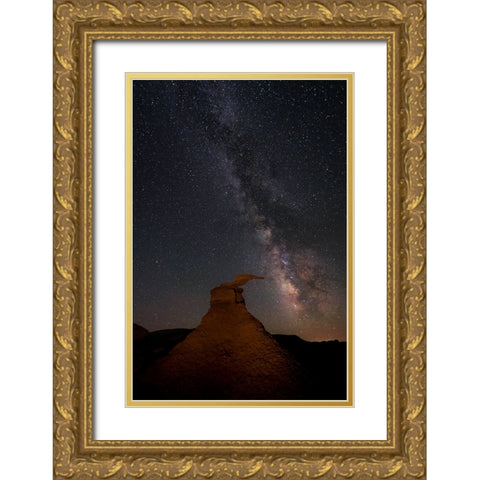 Are You There? Gold Ornate Wood Framed Art Print with Double Matting by Yuan, Lijuan