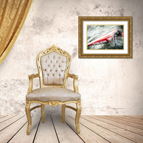 Wild Water Gold Ornate Wood Framed Art Print with Double Matting by Ignac, Dusan