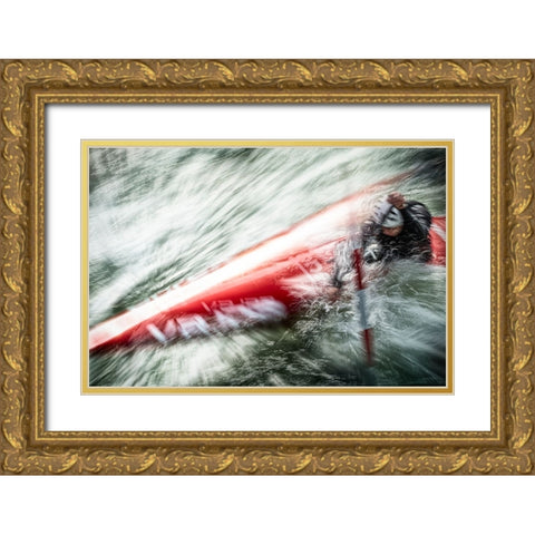 Wild Water Gold Ornate Wood Framed Art Print with Double Matting by Ignac, Dusan