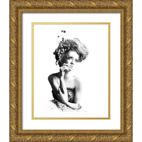 Thinking Of You Gold Ornate Wood Framed Art Print with Double Matting by Bunjamin (Abe), Antonyus