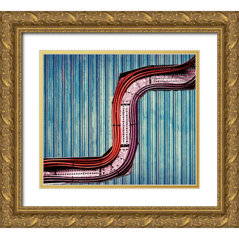 Snake Gold Ornate Wood Framed Art Print with Double Matting by Thomas, Gareth
