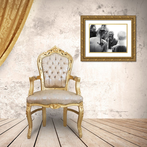 Invictus Gold Ornate Wood Framed Art Print with Double Matting by Aurelian