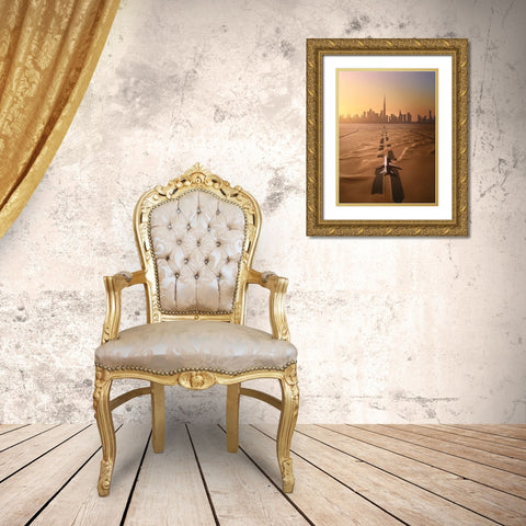 Taking Off From Nowhere Gold Ornate Wood Framed Art Print with Double Matting by De La, Javier