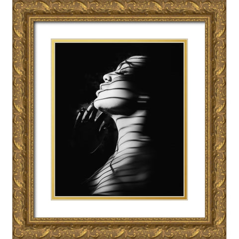Ritratto Di Manuela Gold Ornate Wood Framed Art Print with Double Matting by Fidanza, Toni