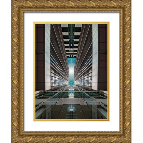 Subterfuge Gold Ornate Wood Framed Art Print with Double Matting by Chiodo, David