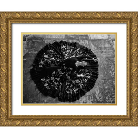 Untitled Gold Ornate Wood Framed Art Print with Double Matting by Kapsha, Eduards