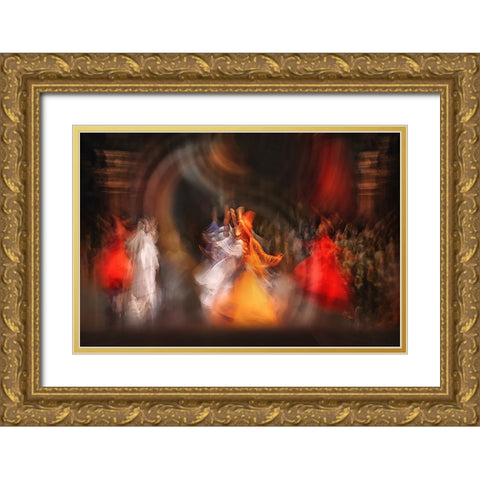 Before Qbuona Cenaq Gold Ornate Wood Framed Art Print with Double Matting by Shawki, Mohamed