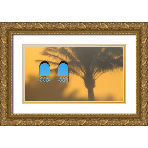 Palm Gold Ornate Wood Framed Art Print with Double Matting by Stepanov, Dmitry