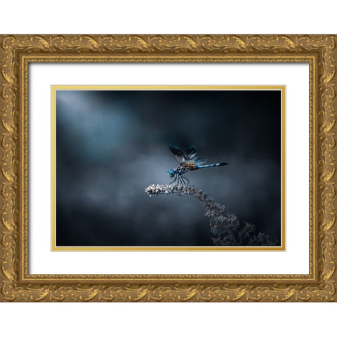 Just Landed Gold Ornate Wood Framed Art Print with Double Matting by Saluja, Atul