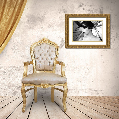 Mahsun Gold Ornate Wood Framed Art Print with Double Matting by Saeidinia, Afshin