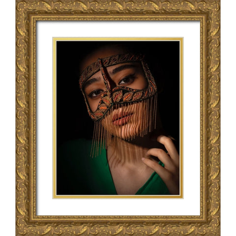 Minstrel Gold Ornate Wood Framed Art Print with Double Matting by Keramati, Saeed