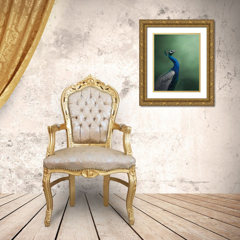 Crowned Onlooker Gold Ornate Wood Framed Art Print with Double Matting by Rawat, Chaitanya