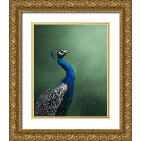 Crowned Onlooker Gold Ornate Wood Framed Art Print with Double Matting by Rawat, Chaitanya