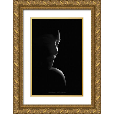 Essence Gold Ornate Wood Framed Art Print with Double Matting by Fidanza, Toni
