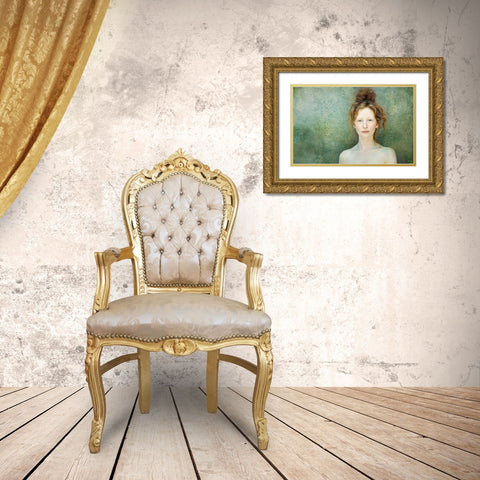 Lucy I Gold Ornate Wood Framed Art Print with Double Matting by Kenp