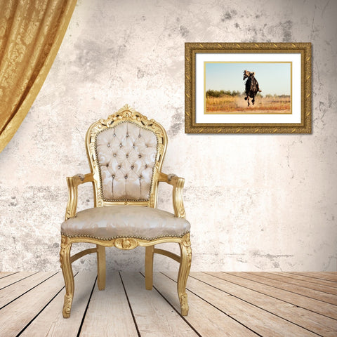 Catch ItaÂ€B Gold Ornate Wood Framed Art Print with Double Matting by Weerink, Celine