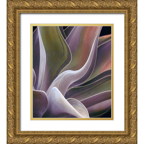 Agave Summer Abstract Gold Ornate Wood Framed Art Print with Double Matting by Wechsler, Robin