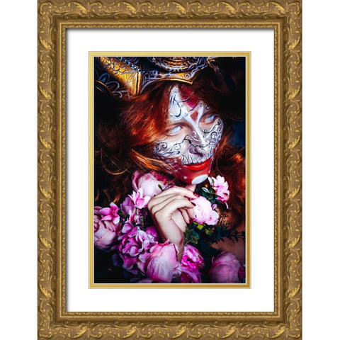 I Have A Darkness Inside Of Me Gold Ornate Wood Framed Art Print with Double Matting by Bolgov (Axe), Ruslan