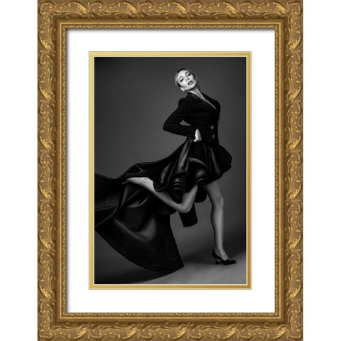 Dance... Gold Ornate Wood Framed Art Print with Double Matting by Behzadi Boroujeni, Amir