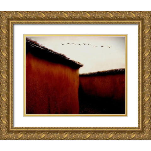 Leaving For Winter Gold Ornate Wood Framed Art Print with Double Matting by Thomas, Gareth