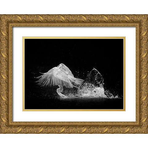 N/A Gold Ornate Wood Framed Art Print with Double Matting by Li, Alex