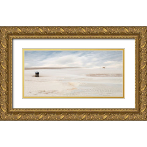 Lonely Surfer Gold Ornate Wood Framed Art Print with Double Matting by Claes, Gilbert