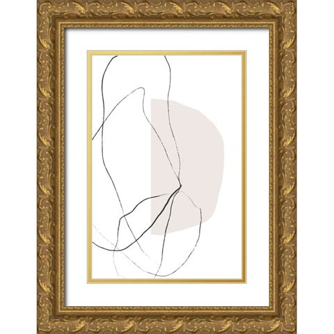 Fragile Lines Gold Ornate Wood Framed Art Print with Double Matting by uplusmestudio