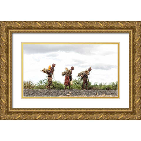 Hard Work II Gold Ornate Wood Framed Art Print with Double Matting by Wiener, Iris