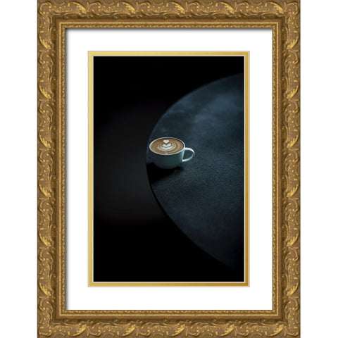 Latte Gold Ornate Wood Framed Art Print with Double Matting by Hamedani, Ardalan