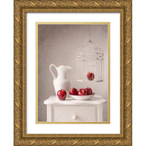 Apple Dream Gold Ornate Wood Framed Art Print with Double Matting by Perfoncio, Margareth
