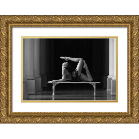 Untitled Gold Ornate Wood Framed Art Print with Double Matting by Kapsha, Eduards
