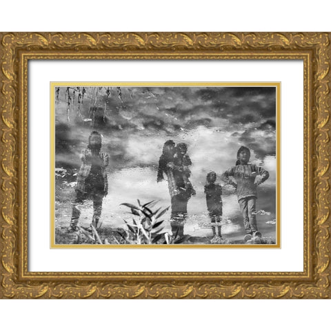 Reflection Of Childhood Gold Ornate Wood Framed Art Print with Double Matting by Khodadadi, Shahla
