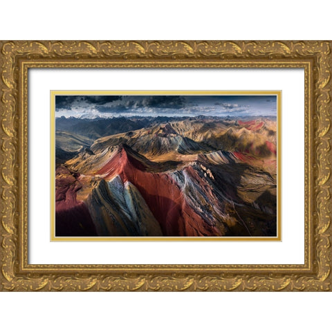 Rainbow Mountains Gold Ornate Wood Framed Art Print with Double Matting by Nienartowicz, Karol