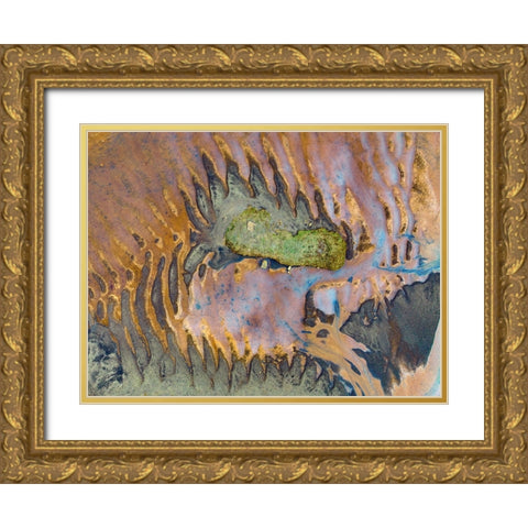Dragon Gold Ornate Wood Framed Art Print with Double Matting by Kravanja, Jure