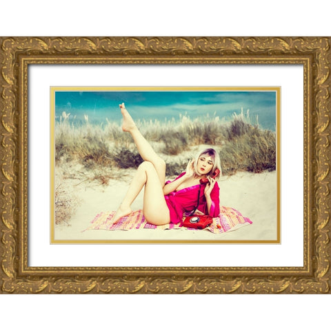 Hello-Summer! Gold Ornate Wood Framed Art Print with Double Matting by Bolgov (Axe), Ruslan