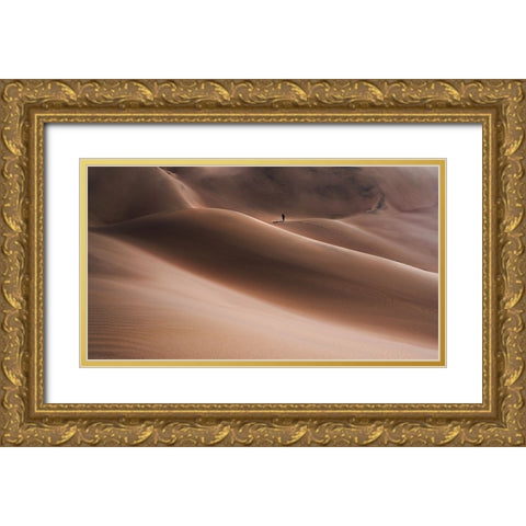 Lonely Gold Ornate Wood Framed Art Print with Double Matting by Taghipour, Marjan