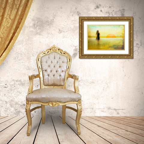 A New Begin Gold Ornate Wood Framed Art Print with Double Matting by Jacobs, Rudi