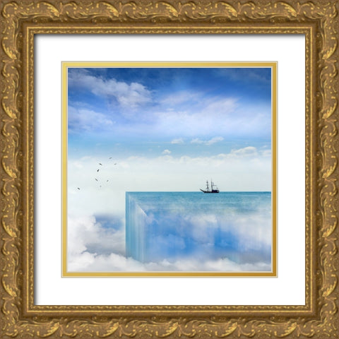 Close To The Edge Gold Ornate Wood Framed Art Print with Double Matting by Punyet Miro, Carles