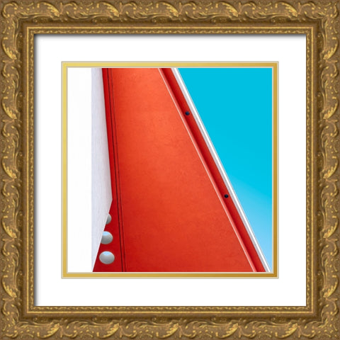 Air Holes Gold Ornate Wood Framed Art Print with Double Matting by Van Son, Greetje