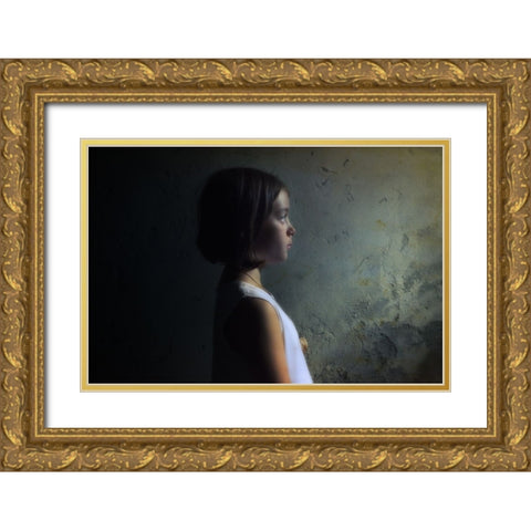 Growing Up Gold Ornate Wood Framed Art Print with Double Matting by Manini, Filippo